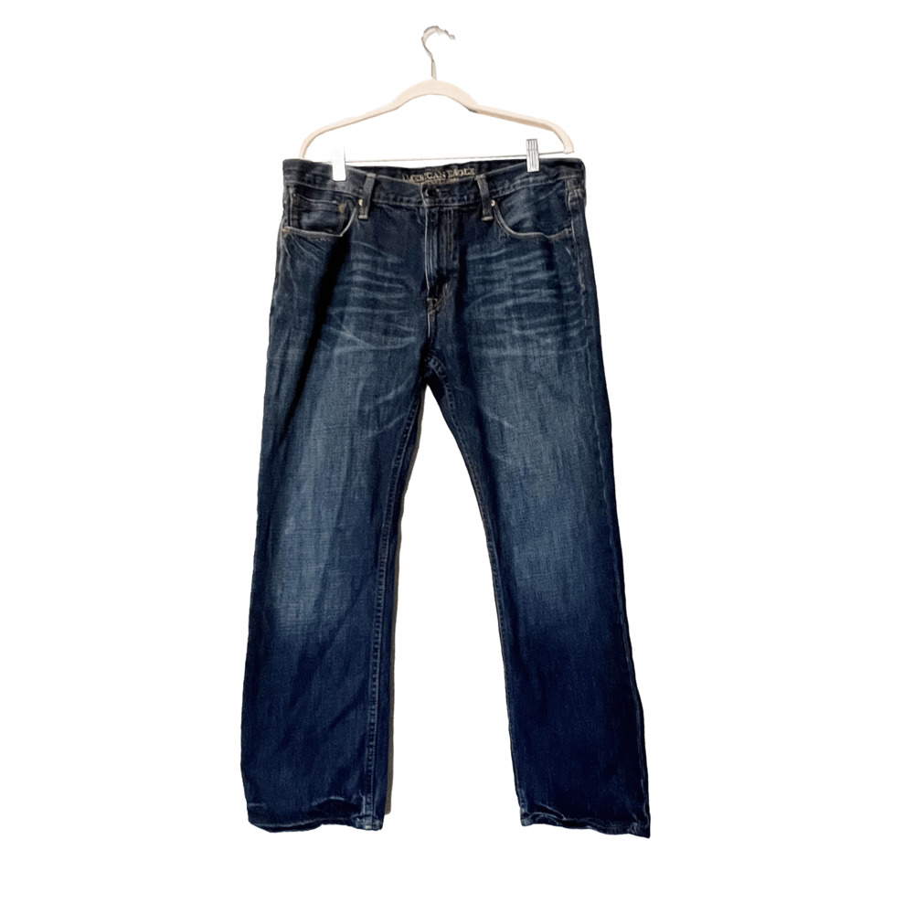 American Eagle Slim Straight Medium Wash Jeans Size 36X30 36 Waist 30 inseam